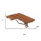 Homeroots 14" X 30" Brown Teak Rectangular Shower Bench 549340 - alternate 5