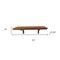Homeroots 16" X 22" Brown Teak Wall Mount Rectangular Shower Bench 549372 - alternate 3