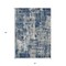 Homeroots 3' X 5' Navy Blue Gray And Ivory Abstract Washable Indoor Outdoor Area Rug 597986 - alternate 5