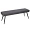 Homeroots 54in Dark Gray and Black Faux Leather Upholstered Dining Bench 558171 - alternate 5