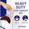 Lifemaster Wooden Hanger Set, Non-Slip, 360 Deg Swivel Hook, Space-Saving, Cherry, 30PK LMWD33CRY - alternate 7