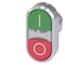 Siemens Twin pushbutton, 22 mm, round, metal, shiny, green: I, red: O 3SU1050-3AB42-0AK0-ZY19 - alternate 1