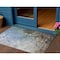 Homeroots 3' X 5' Denim Blue Taupe And Ivory Abstract Washable Indoor Outdoor Area Rug 617347 - alternate 1