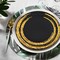 Smarty Had A Party Black w/Gold Moonlight Round Plastic Dinnerware Value Set (120 Dinner Plates+120 Salad Plates), 240PK 960BGVP-CASE - alternate 8
