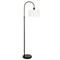 Homeroots 70" Black Arched Floor Lamp With White Frosted Glass Drum Shade 523424 - alternate 1