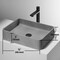 Vigo Segovia Gothic Gray Concreto Stone 16 in. L x 12 in. W x 4 in. H Rectangular Vessel Bathroom Sink VG04064 - alternate 6