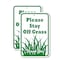 Signmission Please Stay Off Grass Thank You, 18'' X 24'' 2 Signs, Heavy Gauge Aluminum, 2PK A-1824-2PACK-2866 - alternate 1