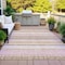 Homeroots 9' X 12' Pink And Beige Striped Washable Indoor Outdoor Area Rug 632237 - alternate 5