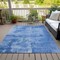 Homeroots 9' X 12' Navy Blue And Ivory Abstract Washable Indoor Outdoor Area Rug 602729 - alternate 5