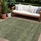Homeroots 8' X 10' Olive Green And Ivory Geometric Washable Indoor Outdoor Area Rug 605599 - alternate 1