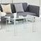 Homeroots 39" Clear Glass Coffee Table With Shelf 635700 - alternate 6