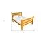 Homeroots Orange Solid Wood Queen Bed Frame 548166 - alternate 5
