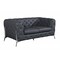 Homeroots 69in Gray And Silver Italian Leather Loveseat 477574 - alternate 1