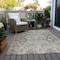 Homeroots 3' X 5' Linen Black And Brown Floral Washable Indoor Outdoor Area Rug 606242 - alternate 7