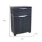 Homeroots 24in Charcoal Plastic Accent Cabinet With Two Doors And One Drawer 668937 - alternate 7