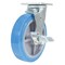 Vestil Polyurethane Swivel With Brake Caster 8 In. Diameter x 2 In. Width 925 lb Light Blue/Gray CST-KB-8X2PUP-SWB - alternate 1