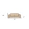 Homeroots 89" Beige Leather Sofa With Silver Legs 548983 - alternate 12