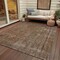 Homeroots 8' X 10' Brown And Beige Medallion Washable Indoor Outdoor Area Rug 616421 - alternate 7