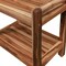Homeroots 21" X 20" Brown Solid Wood Rectangular Shower Bench With Shelf 383361 - alternate 4