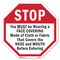 Signmission Stop You Must Be Wearing a Face Cov, 10 Inch X 10 Inch, Aluminum Metal Signs OC-A-10-53 - alternate 1