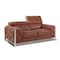 Homeroots 75in Camel And Silver Italian Leather Loveseat 477561 - alternate 6