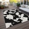 Homeroots 9' X 12' Black And Ivory Abstract Washable Indoor Outdoor Area Rug 614513 - alternate 7