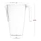 Smarty Had A Party 52 oz. Clear Square Plastic Disposable Pitchers (24 Pitchers), 24PK 552S-CASE - alternate 9
