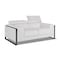 Homeroots 75in White And Black Italian Leather Loveseat 477564 - alternate 5
