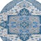 Homeroots 8' Blue Gray And Ivory Round Oriental Washable Indoor Outdoor Area Rug 600146 - alternate 6