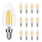 Luxrite 8W LED Candelabra Bulb, 75W Equivalent, E12 Base, 1000 Lumens, 3500K Natural White, 12PK LR21712 - alternate 1