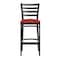 Flash Furniture HERCULES Black Ladder Back Metal Restaurant Barstool - Red Vinyl Seat XU-DG697BLAD-BAR-RDV-GG - alternate 8