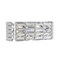 Jonathan Y Evelyn Crystal Rectangle 17.5" 2-Light Iron/Crystal Glam Modern LED Vanity Light, Chrome JYL7539A - alternate 1