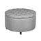Niche Knight 28 in Large Round Pintucked Storage Ottoman with Lift off lid - Gray N6270CM - alternate 1