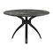 Homeroots 50" Black Faux Marble and Steel Pedestal Base Round Top Dining Table 557694 - alternate 10