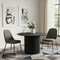 Homeroots 46" Black Wood Pedestal Base Round Top Dining Table 713565 - alternate 5