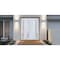Vdomdoors Front Exterior Prehung FiberGlass Door Frosted Glass / Manux 8088 White Silk / Sidelight Exterior W MANUX8088EXD-WS-W36+16 x H80-RH - alternate 2
