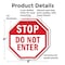 Signmission Stop Do Not Enter, 6 inch X 6 inch, Plastic Sign, 2PK OC-P-2PACK-6-47 - alternate 5