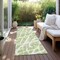 Homeroots 8' Runner Green and White Abstract Washable Non Skid Indoor Outdoor Runner Rug 559623 - alternate 6