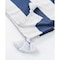 Homeroots 50" X 60" Blue and White Cotton Woven Striped Throw Blanket with Tassels 516596 - alternate 7