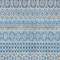 Homeroots 5' X 8' Sky Blue And Denim Blue Quatrefoil Washable Indoor Outdoor Area Rug 583241 - alternate 9