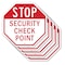 Signmission Stop Security Check Point, 10 inch X 10 inch, Aluminum Metal Signs, 5PK OC-A-5Pack-10-230 - alternate 1