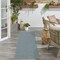 Homeroots 8' Aqua And Ivory Geometric Indoor Outdoor Runner Rug 552704 - alternate 8