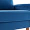 Homeroots Blue Contemporary Velvet Sofa with Side Pockets 473443 - alternate 6