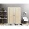 Sartodoors Modern Double Pocket Doors, Planum 0017 Natural Veneer and Aluminum Strips, Kit Trims Rail Hardware PLANUM0017DP-SHP-6496 - alternate 1