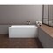 Kingston Brass 60" Acrylic Rectangular 2-Wall Corner Alcove Tub, Right Hand Drain, Glossy White VTAP6036R22TS - alternate 3