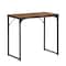 Homeroots 32" Brown and Black Wood and Metal H-Shape Computer Desk 568039 - alternate 9