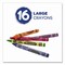Crayola Ultra-Clean Washable Crayons, Large Size, 0.44" x 4", 16 Assorted Colors, 16PK 52-3281 - alternate 10