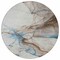 Homeroots 8' Beige And Blue Round Abstract Washable Indoor Outdoor Area Rug 617862 - alternate 7