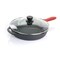 Megachef Pre-Seasoned 9 Piece Cast Iron Skillet Set with Lids and Red Silicone Holder MCCI-335 - alternate 6