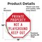 Signmission Private Property Not a Playground K, 18 Inch X 18 Inch, Vinyl Decal OC-D-18-162 - alternate 4